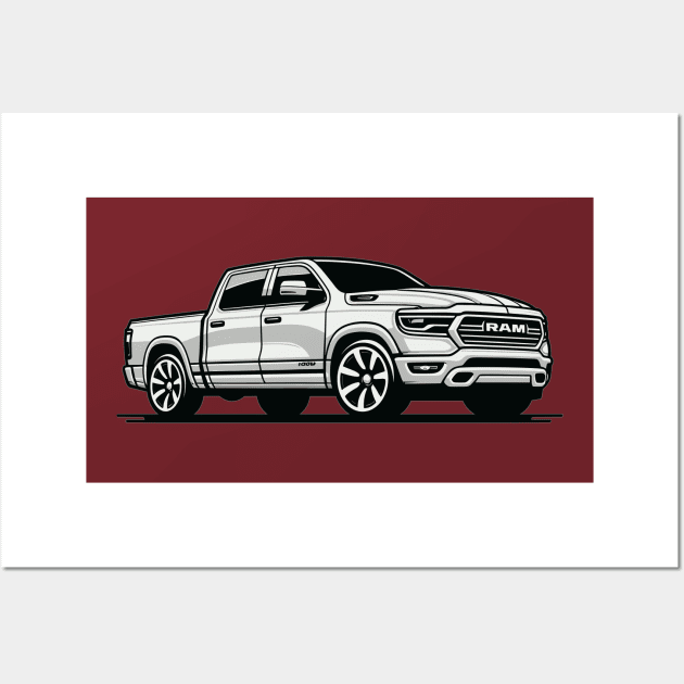 Dodge Ram 1500 Wall Art by Vehicles-Art